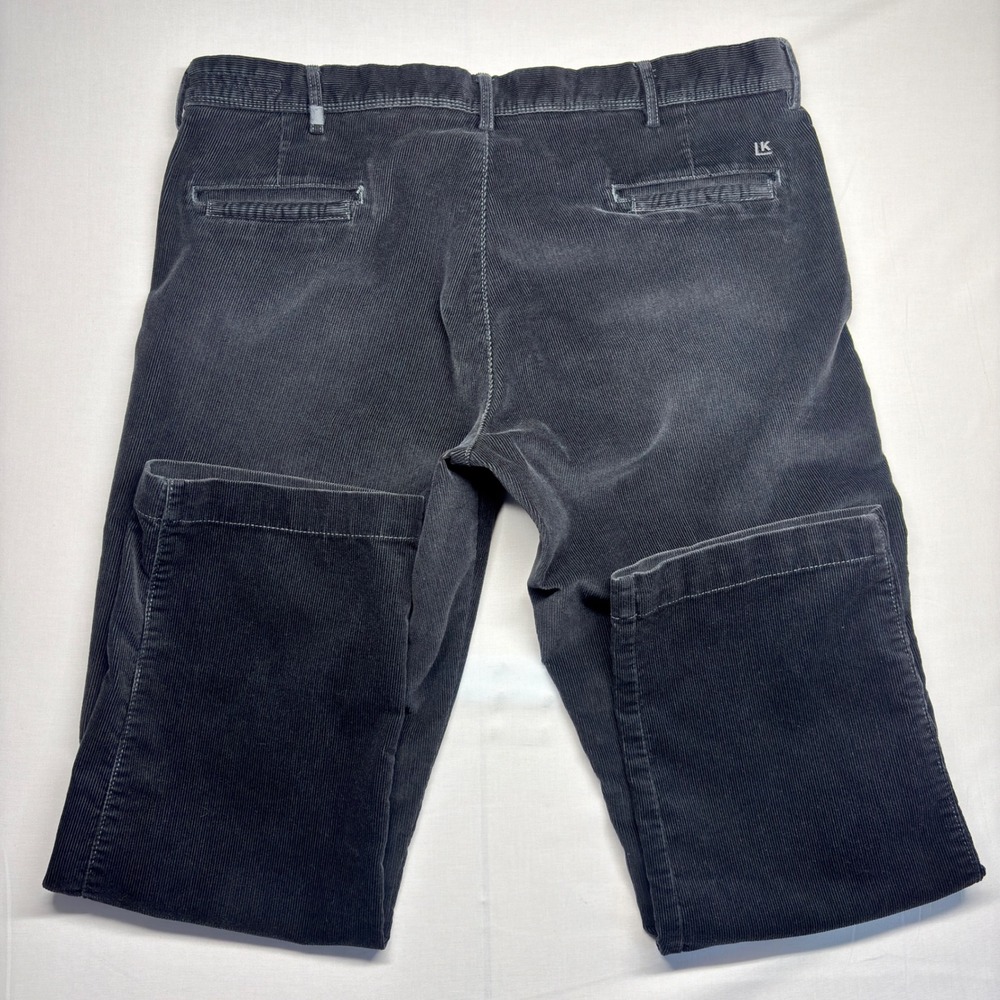 Lee King Corduroy Pants Mens 38x30 Charcoal Gray Repreve Blend Trousers